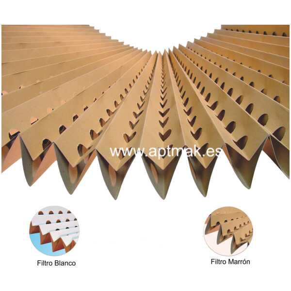 FILTRO CARTON MARRON PLEGADO PARA CABINAS