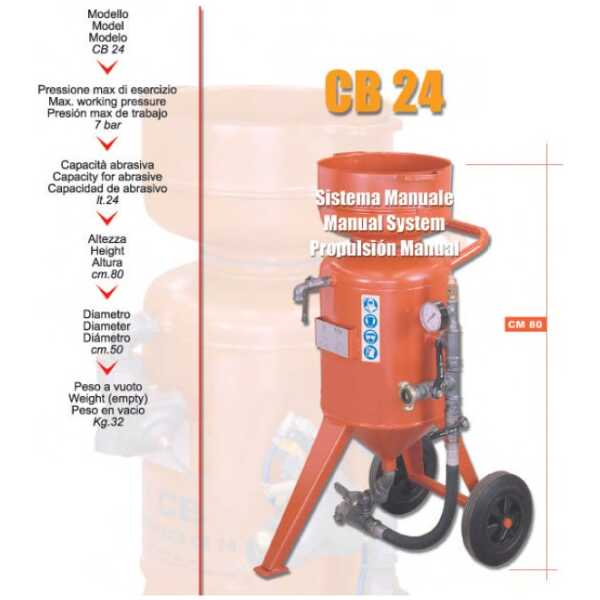 ARENADORA PROFESIONAL 24 LITROS MANUAL