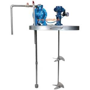 TAPA BIDON 200L BOMBA MEMBRANA INOX. Y AGITADOR NEUMATICO
