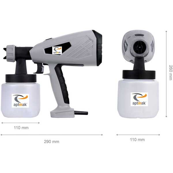 PISTOLA PINTAR SUCCIÓN HVLP-I 500W DEPOSITO 0.8 L