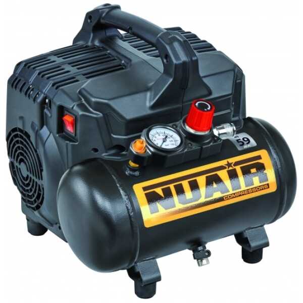 COMPRESOR SILENCIOSO PISTON PORTATIL 1 HP 6L MONTADOR